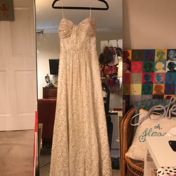 Erin Fetherston white and gold gown: for PROM - Picture 2 of 5